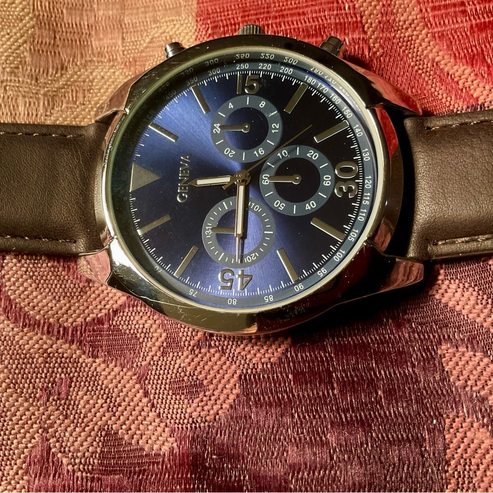 Mens Geneva Quartz Watch